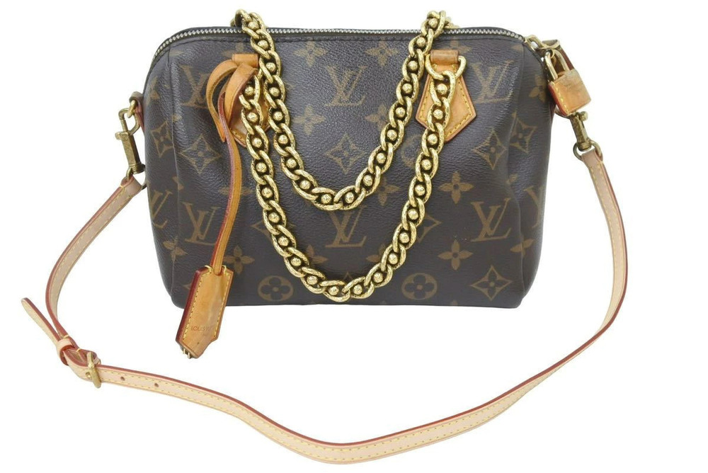 Louis Vuitton Monogram Speedy Chain Handbag